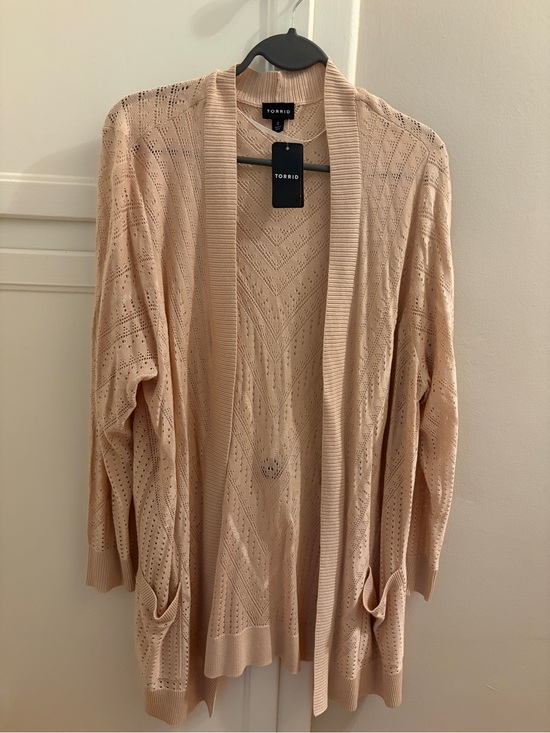torrid Sweaters - Torrid Open-Front Pointelle Knit Cardigan